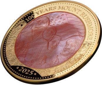 MOUNT RUSHMORE 100th Anniversary 5 Oz Gold Coin 100$ Solomon