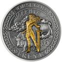 Mints Coins - FREYR Norse Gods Gold Plating 2 Oz Silver Coin 1$ Cook Islands 2023