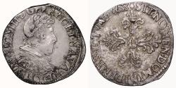 World Coins - Louis XIII Demi Franc Juvénile - Col Plat - 1633 M Toulouse