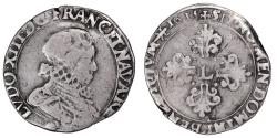 World Coins - Louis XIII Demi Franc tête nue - 1615 S Troyes