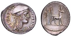 Ancient Coins - Plancia Silver Denarius - Roma