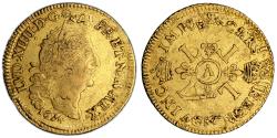 World Coins - Louis XIV Gold - Louis d'or aux 4 L - 1694 A Paris - Hoard - Treasure of Valenciennes