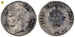 World Coins - Cérès 50 centimes - 1894 A Paris - PCGS MS 67