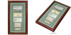 World Coins - Framed set Framed set of three banknotes - Treasure shipwreck - S.S. Andrea Doria