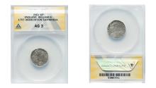 World Coins - Great-Britain William III - Half crown 1697 Bristol - ANACS AG 3 - Shipwreck Treasure - HMS association