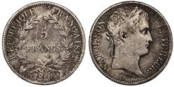 World Coins - Napoleon I 5 Francs 1808 U Turin - 14.366 examples