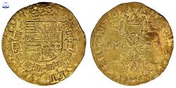 World Coins - Spanish Netherlands Albert and Isabella - Gold Double Albertin - 1603 Tournai - NGC UNC Details - Kempen Treasure Hoard
