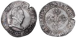 World Coins - Henry III Franc - col Plat - 1583 G Poitiers
