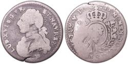 World Coins - Louis XVI 1/10 Écu aux branches d'olivier - bust demi-louis d'or - 1780 Q Perpignan