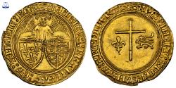World Coins - Henry VI Gold - Angelot d'or - Rouen - NGC MS 62