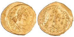 Ancient Coins - Justin I Gold Tremissis - Constantinople