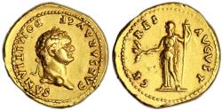 Ancient Coins - Domitian Gold Aureus - Roma
