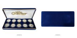 World Coins - United - States 10 coins UNC - Quarter dollar - 1964 D Denver - Treasure - Binion collection