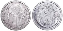 World Coins - Morlon État Français - Pattern 2 francs Morlon 1941 - Thick planchet - Iron