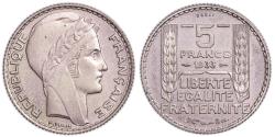 World Coins - Turin Trial Pattern - 5 francs Turin 1933 - Cupronickel