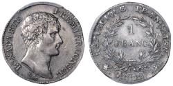 World Coins - Napoléon I 1 Franc - An 12 MA Marseille - PCGS AU 50