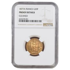 Génie Gold - 20 Francs Or Génie - 1877 A Paris - NGC Proof Details