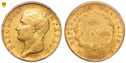 World Coins - Napoleon I Gold - 40 francs or - AN 14 A Paris - PCGS AU 58