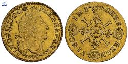 World Coins - Louis XIV Gold - Louis d'or aux 4L - 1694 M Toulouse - NGC MS 62