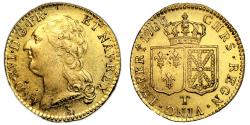 World Coins - Louis XVI Gold - Louis d'or à la tête nue - 1786 T Nantes - Probably - Vendée Treasure
