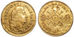 World Coins - Louis XIV Gold - Louis d'or aux 4 L - 1693 H La Rochelle