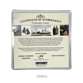 World Coins - Collectible Bottle Glass bottle - Marsden's Carminative Syrup - shipwreck Treasure - S.S. Republic