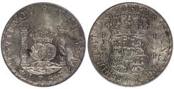 World Coins - Peru Ferdinand VI - 8 Reales 1758 LM-JM Lima - PCGS MS 61