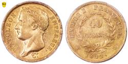 World Coins - Napoleon I Gold - 40 Francs Or - 1812 W Lille - PCGS AU 58