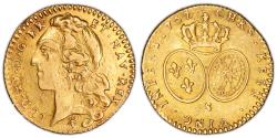 World Coins - Louis XV Gold - Demi-Louis d'or au bandeau - 1752 S Reims - 2810 examples