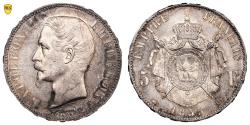 World Coins - Napoléon III 5 Francs - 1855 A Paris - Main Ancre - PCGS MS 65 - Proof Like