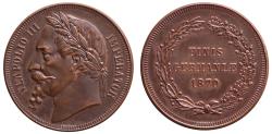 World Coins - Medal Medal - Satiric - Module 5 francs - 1870 Finis Germaniæ - Stuttgart - Brass