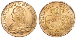 World Coins - Louis XV Gold - Louis d'or aux lunettes - 1736 A Paris - Treasure of rue Mouffetard