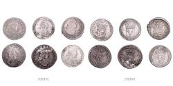 World Coins - Louis XIV Lot of 6 coins - 1/12 Écu