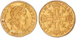 World Coins - Louis XIII Gold - 1/2 Louis d'or - à la mèche longue - 1642 A Paris