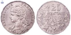 World Coins - Trial Trial 25 centimes Patey - 2ème type 1908 Paris - Var Nickel - NGC MS 67