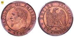 World Coins - Napoleon III 1 centime - 1861 A Paris - PCGS MS 64 RB