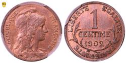 World Coins - Daniel-Dupuis 1 Centime Dupuis - 1902 - PCGS MS 64 RB