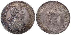 World Coins - Louis XIV Écu à la mèche courte - 1645 A Paris