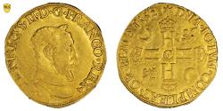 World Coins - Henry II Gold - Double Henri d'or - 1552 C Saint-Lô - PCGS AU 53