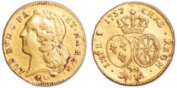World Coins - Louis XV Gold - Double Louis d’or - au bandeau - 1757 Pau - 8275 examples