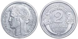 World Coins - Morlon État Français - Pattern 2 francs Morlon 1941 - thick planchet - aluminium