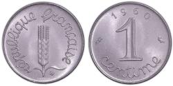 World Coins - pre-series Épi Pre-series - 1 centime épi - matte flan - 1960 - 38 examples