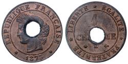 World Coins - Cochinchina Sapèque 1 centime Cérès - 1875 K Bordeaux - 1878 saïgon - PCGS MS64 RB