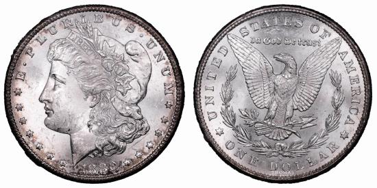 World Coins - United-States 1 Dollar Morgan - 1880 S - Paramount MS 65 - Treasure - The Redfield Collection