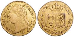 World Coins - Louis XVI Gold - Louis d'or à la tête nue - 1790 R Orléans - 9386 examples