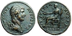 Ancient Coins - Hadrianus orichalcum Sestertius - Roma