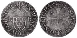 World Coins - Louis XIII Silver Douzain - 1625 A Paris