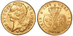 World Coins - Louis XV Gold - Double Louis d’or - au bandeau - 1759 BB Strasbourg
