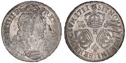 World Coins - Louis XIV Écu aux 3 Couronnes - 1711 H La Rochelle