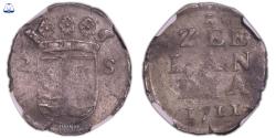 World Coins - Netherlands 2 Stuiver - Zeeland - NGC UNC Details Cleaned - Shipwreck Treasure - Zuytdorp